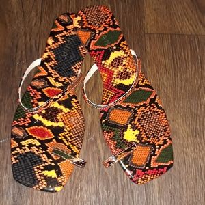 Snake skin sandals